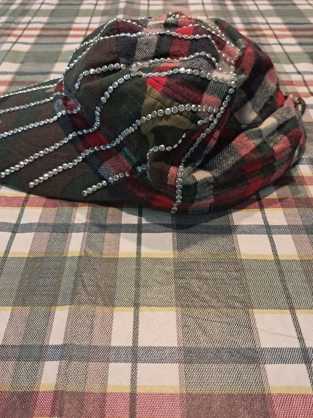 Rhinestone Camo Cadet‎ Cap - Green & Brown